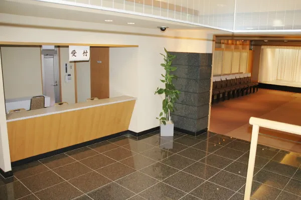 常性寺会堂の受付