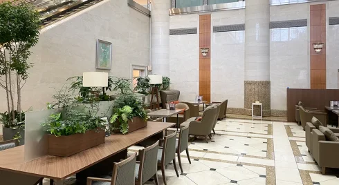 桐ヶ谷斎場のロビー写真