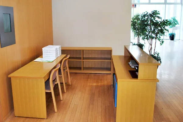 印西斎場の受付