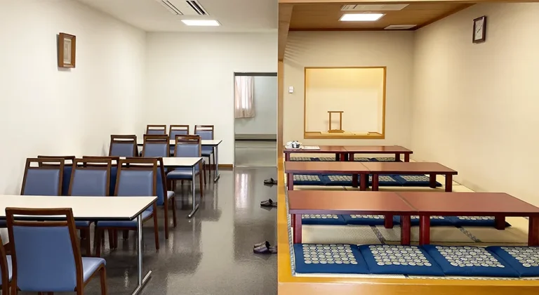 町屋斎場の控室