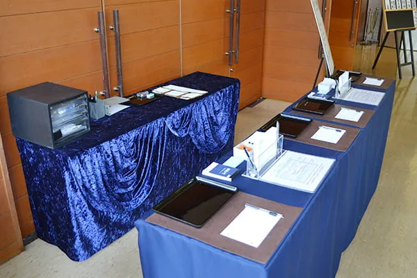 野田市斎場の受付