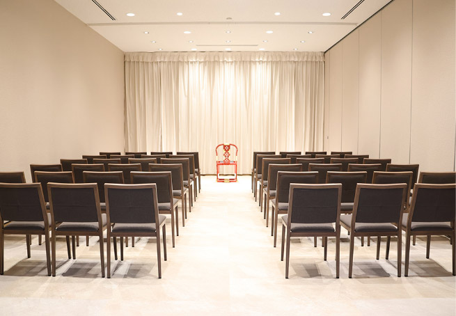 落合斎場の従来型式場：雪