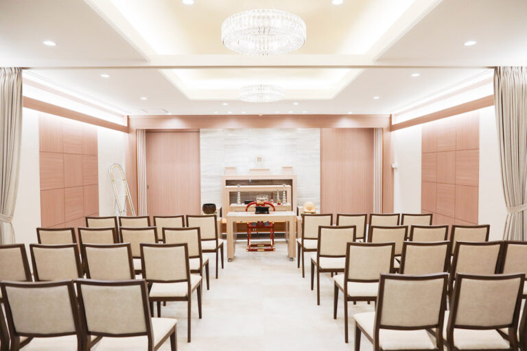 落合斎場の式場