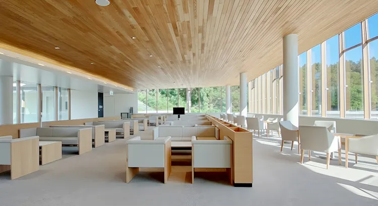 きみさらず聖苑の待合ホール