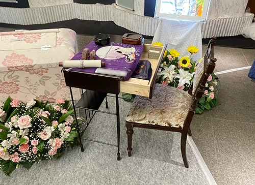 葬儀事例「母の夢を〜最期の書道展〜」のギャラリー画像3枚目 お母様愛用の書道道具