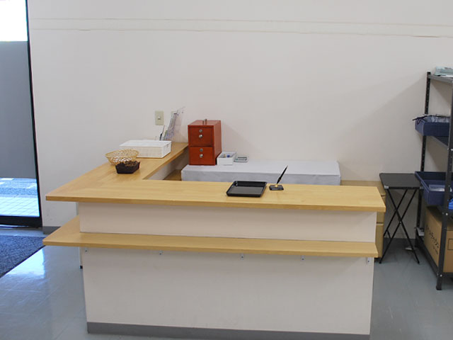 川越法要殿の受付